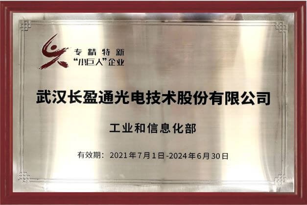 入選第三批國家級專精特新重點(diǎn)“小巨人”企業(yè)。